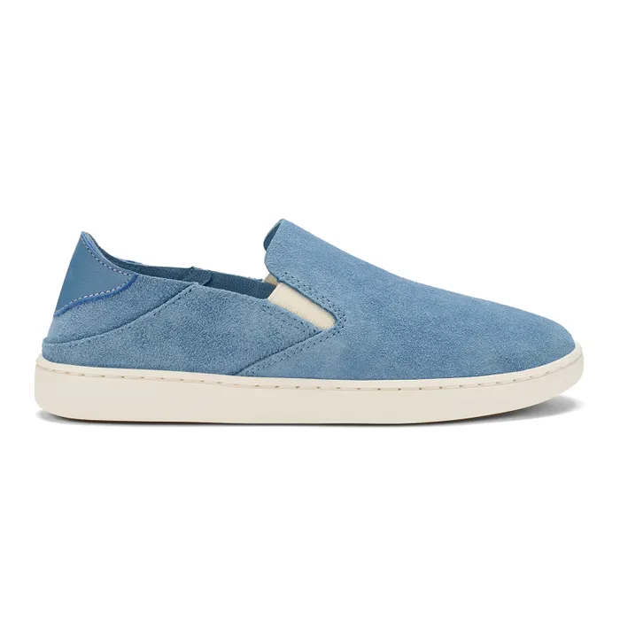 Women Pehuea Luxe Womens Suede SlipOn Shoes Blissful Blue Olukai SlipOn