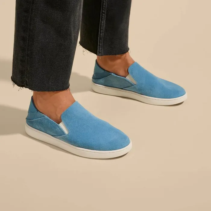 Women Pehuea Luxe Womens Suede SlipOn Shoes Blissful Blue Olukai SlipOn Women Pehuea Luxe Womens Suede SlipOn Shoes Blissful Blue Olukai SlipOn