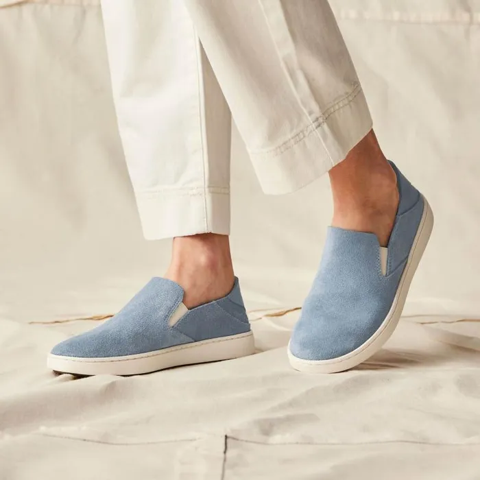 Women Pehuea Luxe Womens Suede SlipOn Shoes Blissful Blue Olukai SlipOn Women Pehuea Luxe Womens Suede SlipOn Shoes Blissful Blue Olukai SlipOn