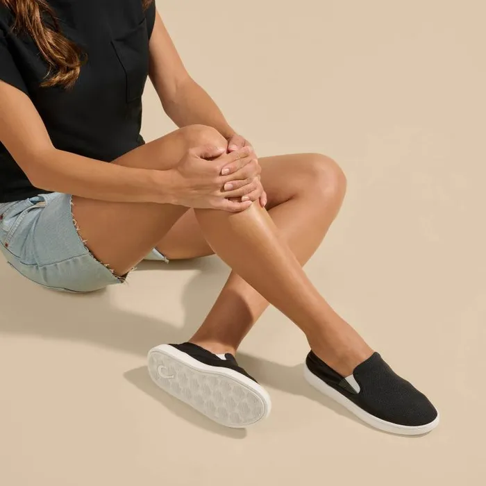Women Pehuea Womens Breathable SlipOn Shoes Black Olukai SlipOn Women Pehuea Womens Breathable SlipOn Shoes Black Olukai SlipOn