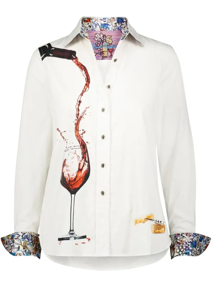 Women PINOT NOIR SHIRT White Robert Graham Tops