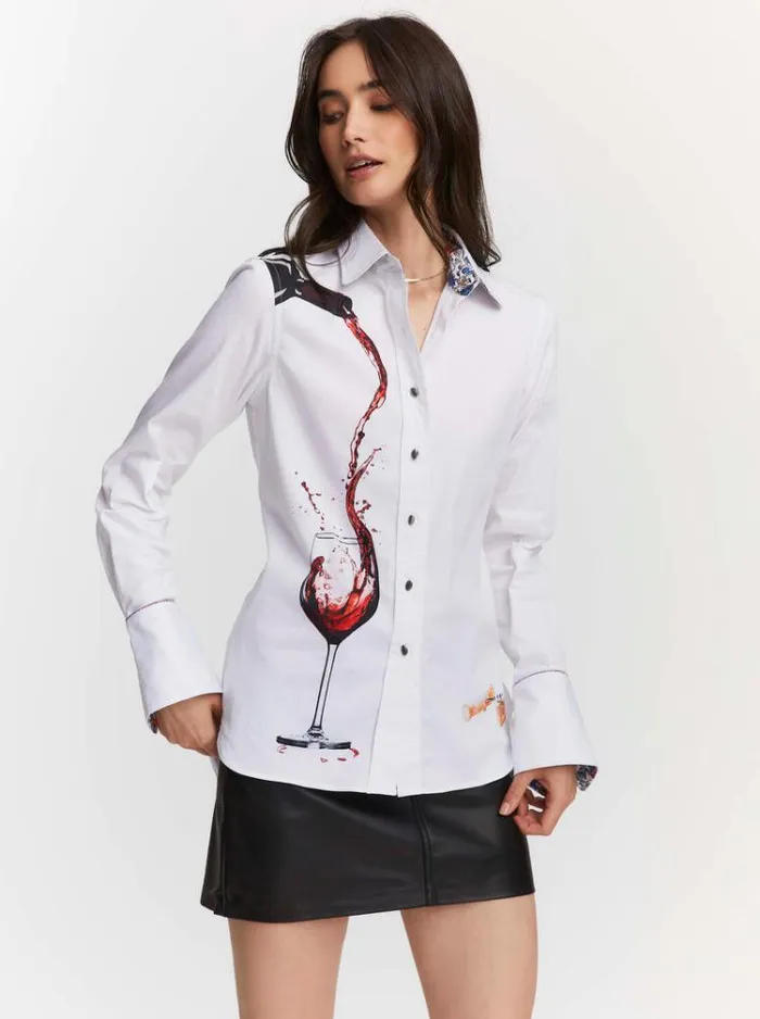 Women PINOT NOIR SHIRT White Robert Graham Tops