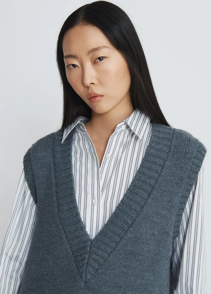 Women Pinstripe Back Cascade Shirt MONSE Tops
