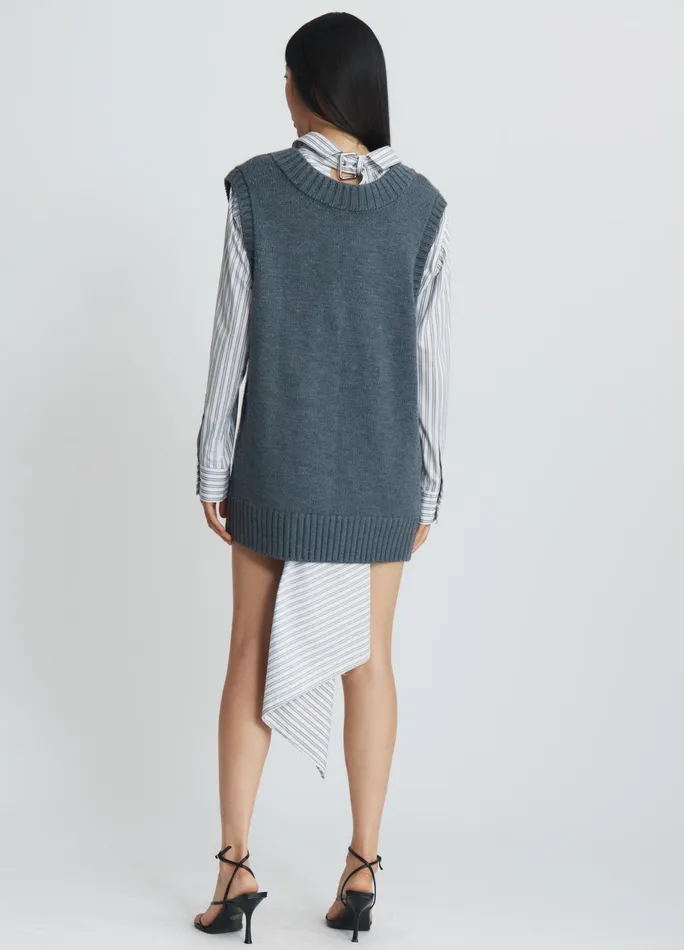 Women Pinstripe Back Cascade Shirt MONSE Tops