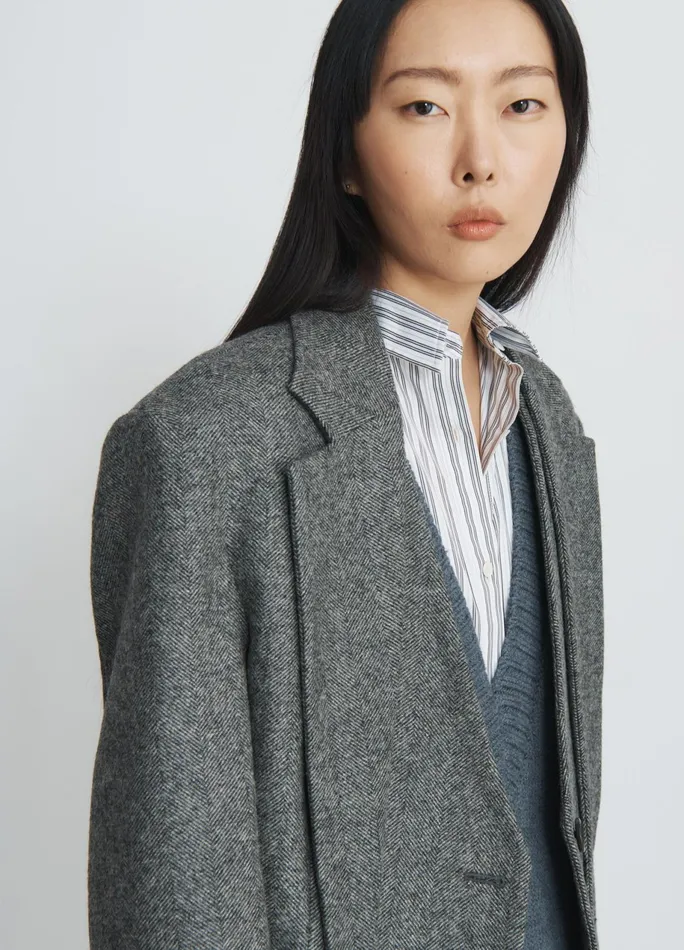 Women Pinstripe Back Cascade Shirt MONSE Tops
