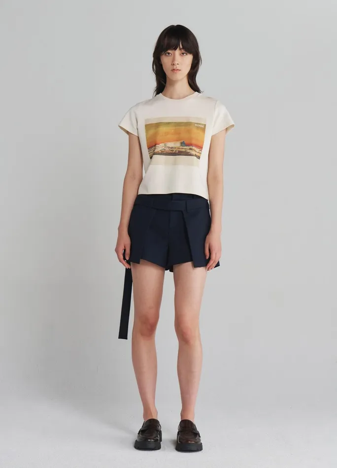 Women Postcard Print Tee MONSE Tops