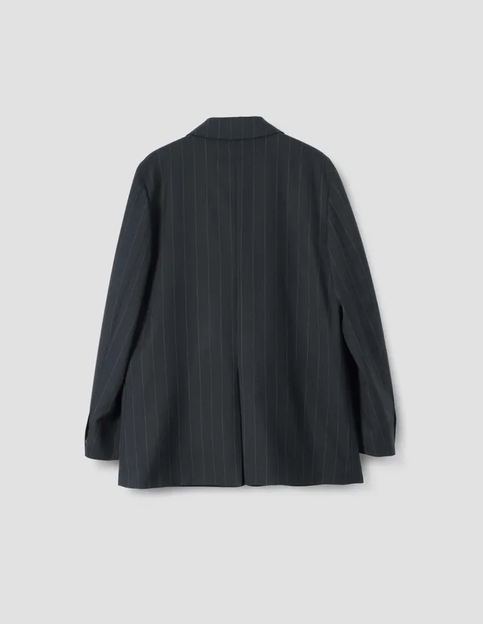 Women Relaxed Blazer Black Grey Margaret Howell Jackets and Coats