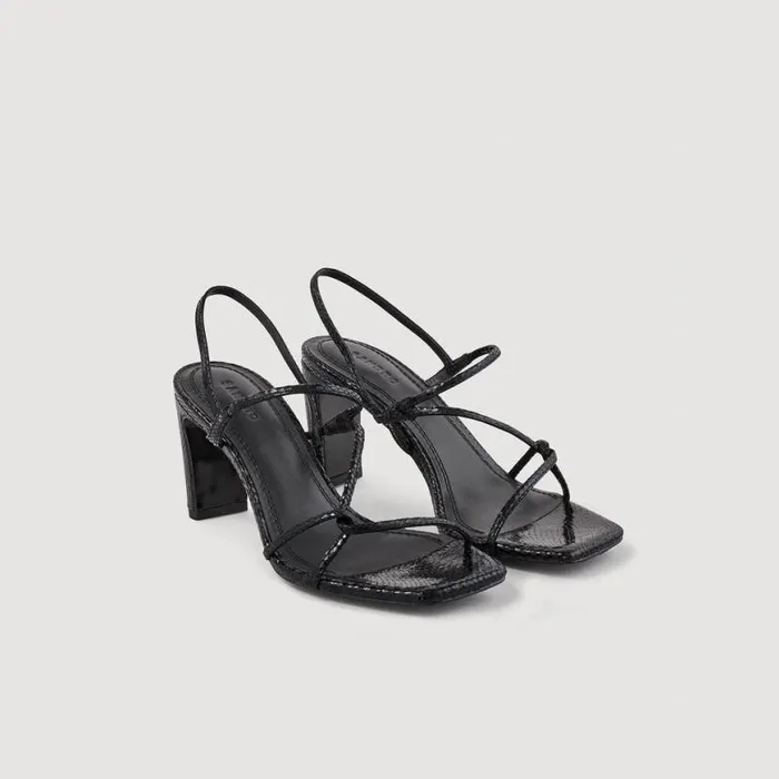 Women Sandals SANDRO Sandals With Narrow Straps Black