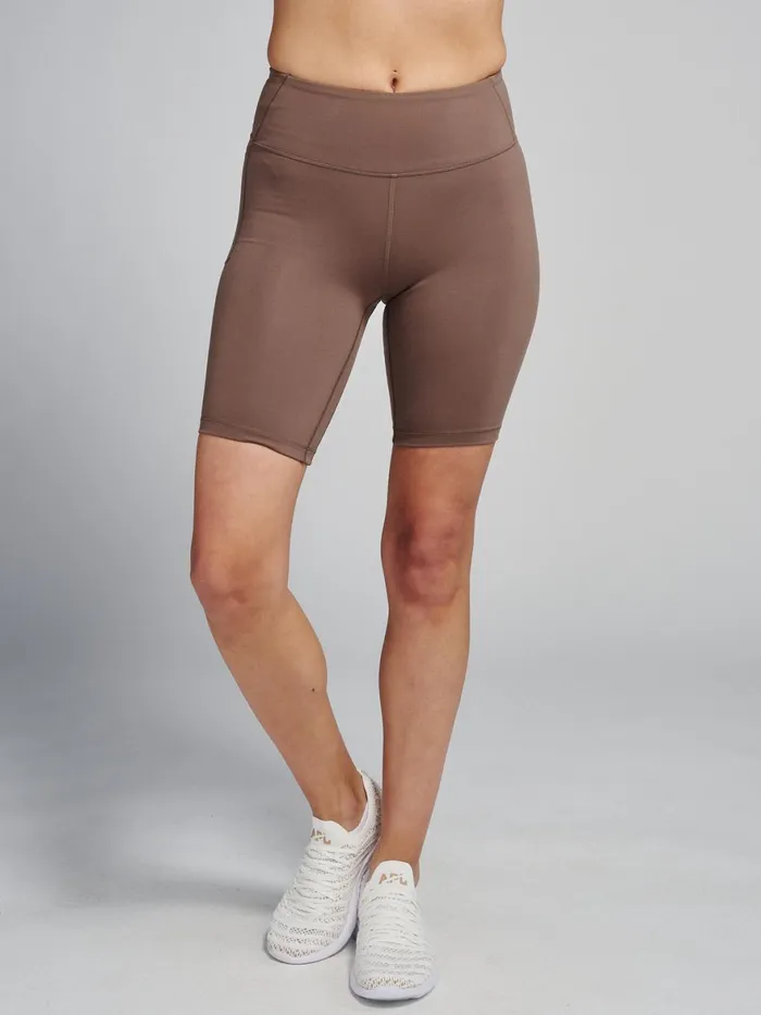 Women Sculptive Pocket Bike Short 8in Tasc Performance Tennis Pickleball