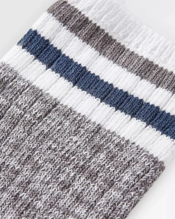 Women Socks Passenger Organic Midweight Rib Socks Grey Marl Grey Marl