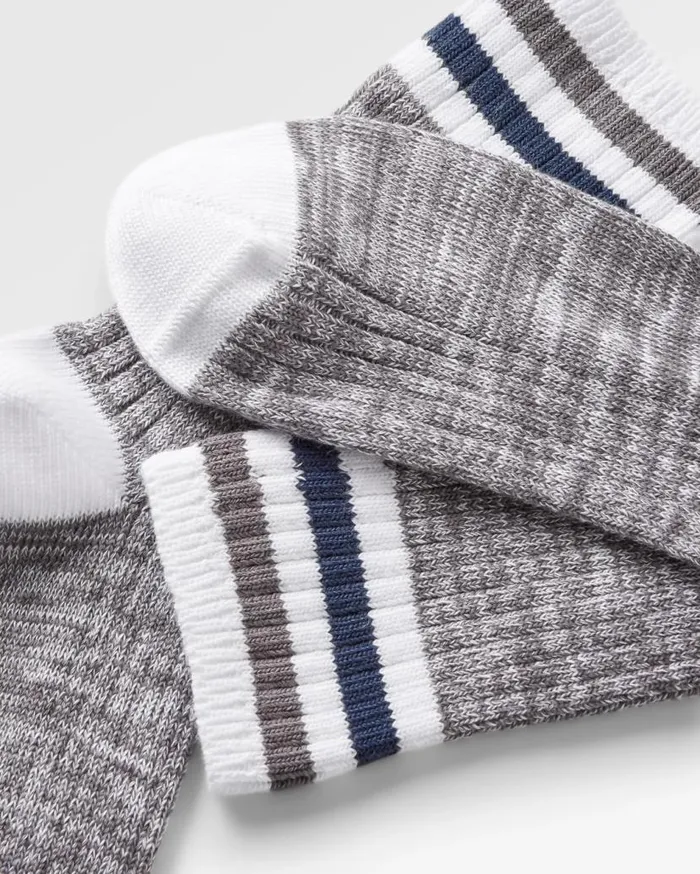 Women Socks Passenger Organic Midweight Rib Socks Grey Marl Grey Marl