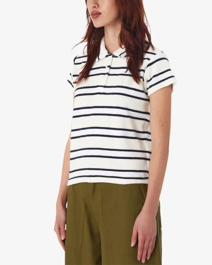 Women SOL STRIPE POLO Hydrangea Multi OBEY Clothing TOPS