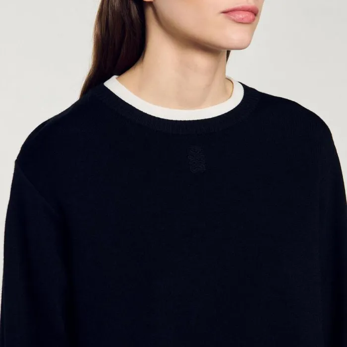 Women Sweaters and Cardigans SANDRO Wool Blend Sweater Black