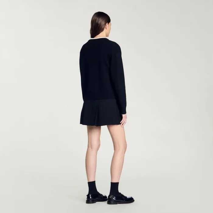 Women Sweaters and Cardigans SANDRO Wool Blend Sweater Black