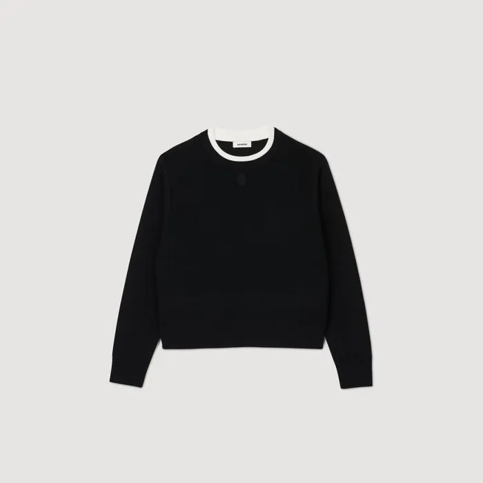 Women Sweaters and Cardigans SANDRO Wool Blend Sweater Black