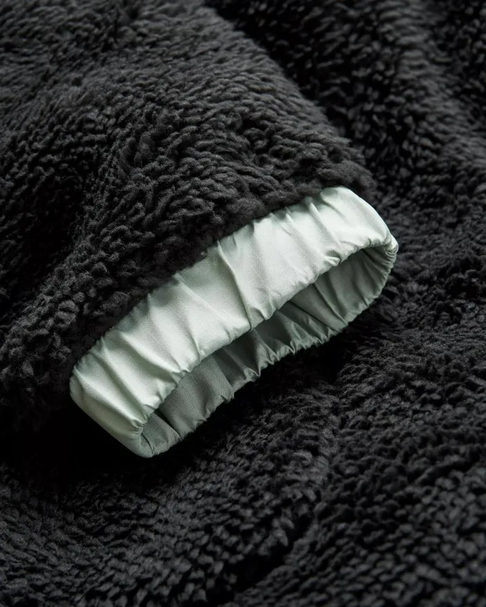 Women Tops Passenger Beaumont Recycled Sherpa Hooded Fleece Black Black