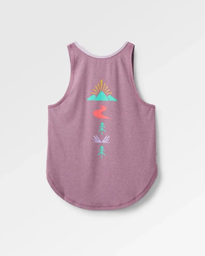Women Tops Passenger Breezy Recycled Active Vest Berry Marl Berry Marl