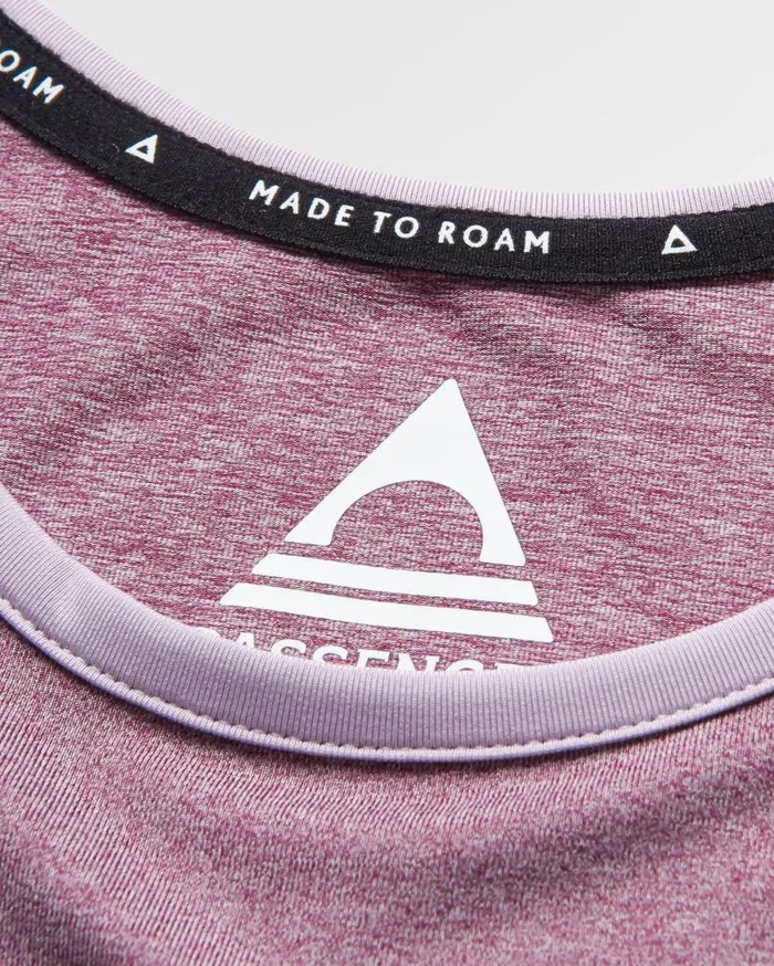Women Tops Passenger Breezy Recycled Active Vest Berry Marl Berry Marl