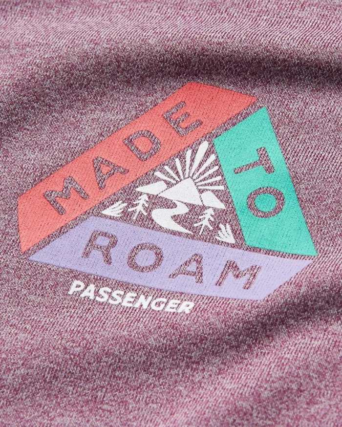 Women Tops Passenger Breezy Recycled Active Vest Berry Marl Berry Marl