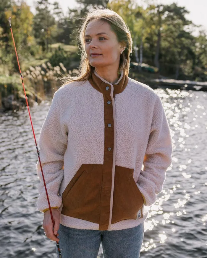 Women Tops Passenger Clover Recycled DeepPile Sherpa Fleece Warm Ivory Warm Ivory