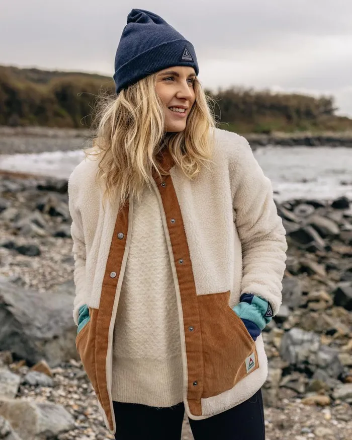 Women Tops Passenger Clover Recycled DeepPile Sherpa Fleece Warm Ivory Warm Ivory