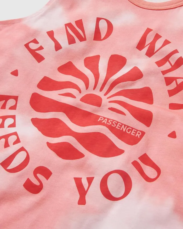 Women Tops Passenger Discovery Organic Cotton Vest Tie Dye Shell Pink Tie Dye Shell Pink
