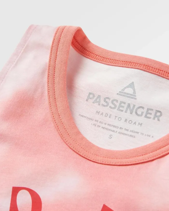 Women Tops Passenger Discovery Organic Cotton Vest Tie Dye Shell Pink Tie Dye Shell Pink