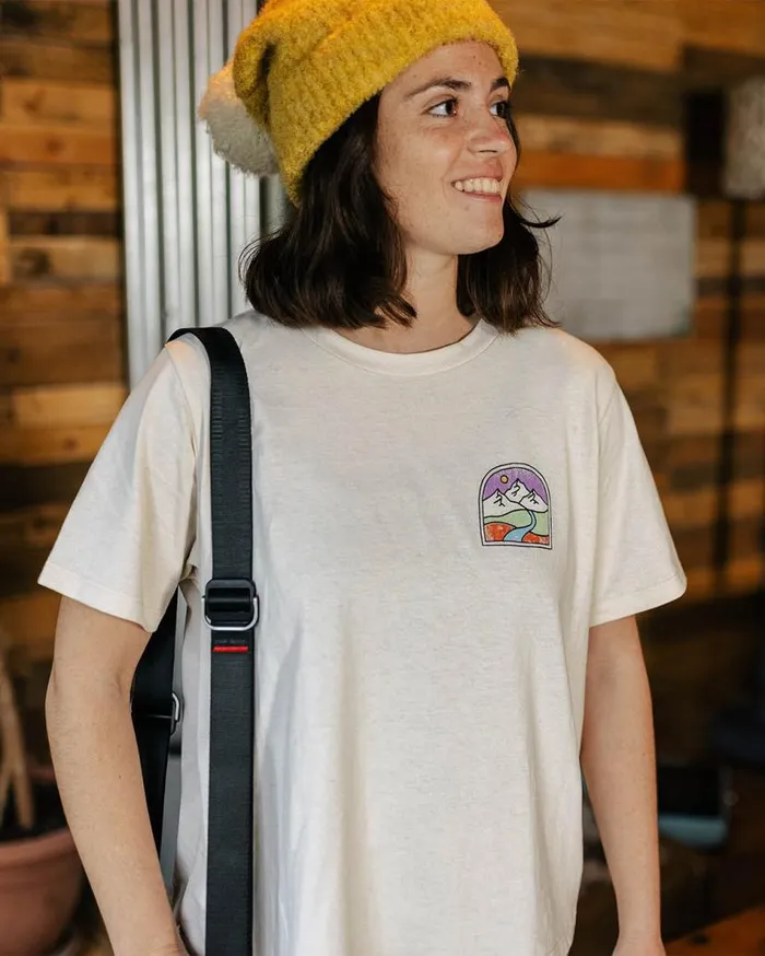 Women Tops Passenger Friday Collective Recycled Cotton TShirt Birch Birch