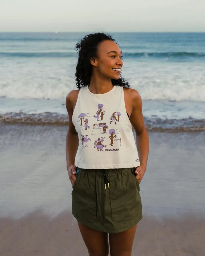 Women Tops Passenger Go Forage Organic Cotton Vest Birch Birch