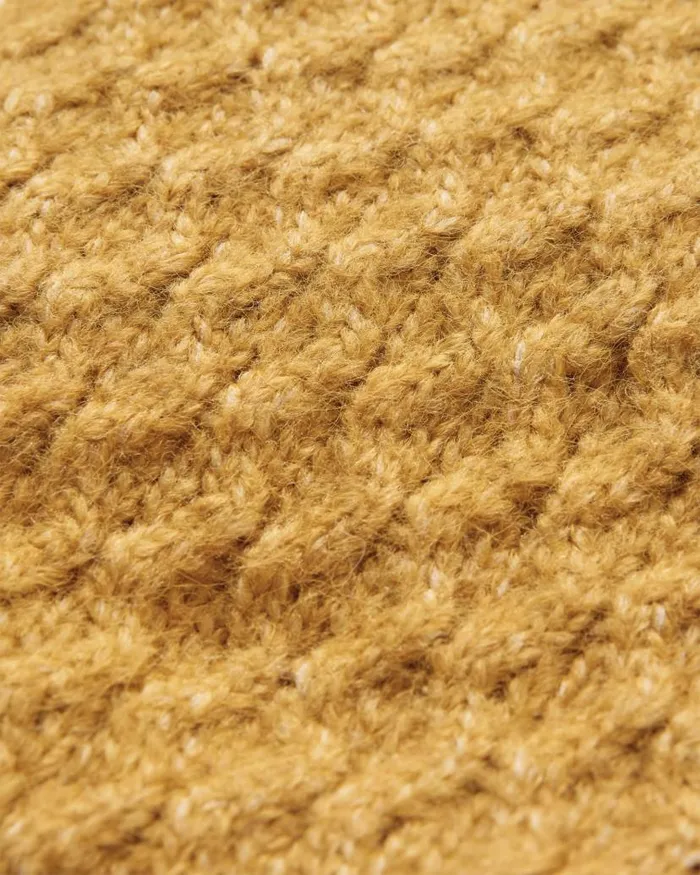 Women Tops Passenger Homey Recycled Knitted Cable Cardigan Mustard Gold Mustard Gold