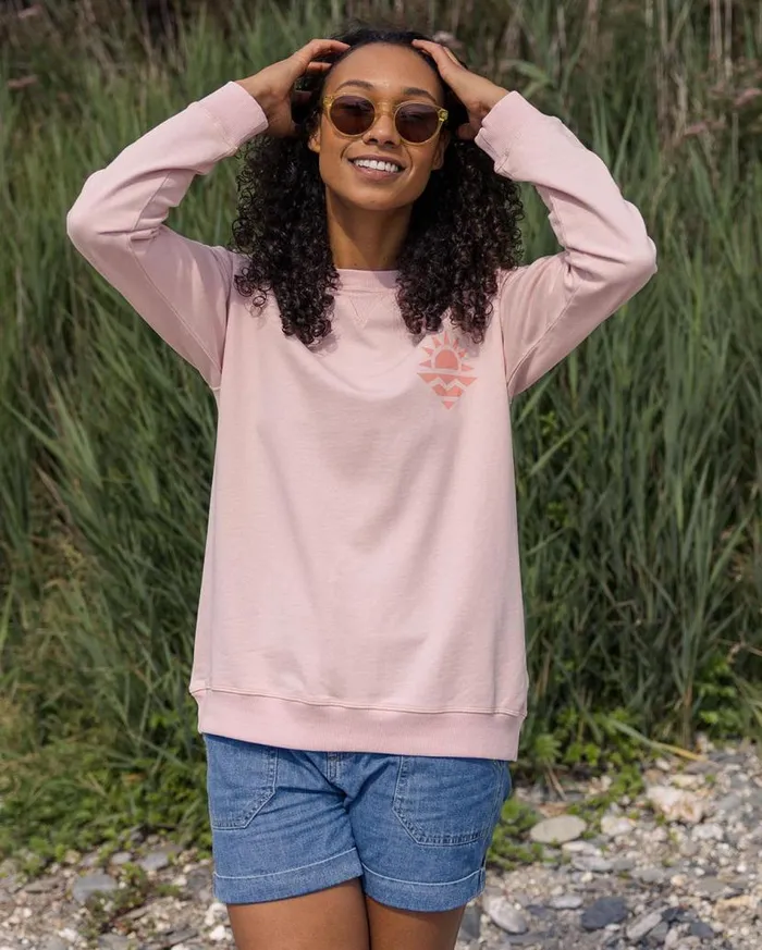 Women Tops Passenger Mystic Recycled Cotton Sweatshirt Peach Whip Peach Whip