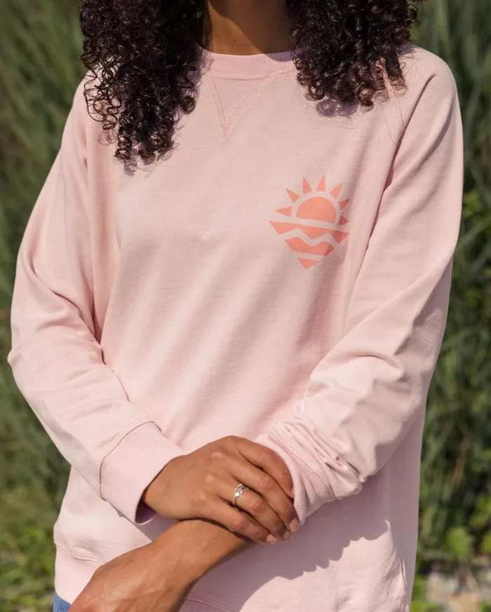 Women Tops Passenger Mystic Recycled Cotton Sweatshirt Peach Whip Peach Whip