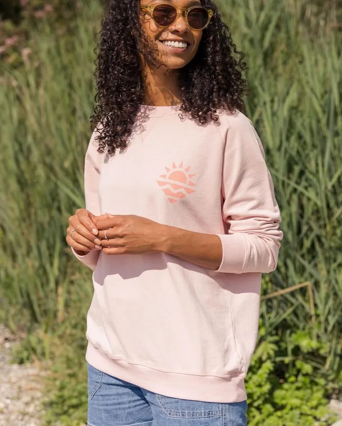 Women Tops Passenger Mystic Recycled Cotton Sweatshirt Peach Whip Peach Whip