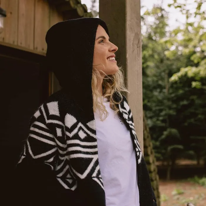 Women Tops Passenger Palumbo Hooded Cardigan Turbulence Grey Turbulence Grey