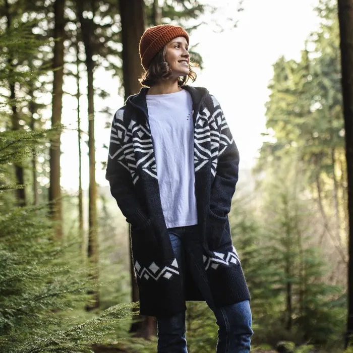 Women Tops Passenger Palumbo Hooded Cardigan Turbulence Grey Turbulence Grey