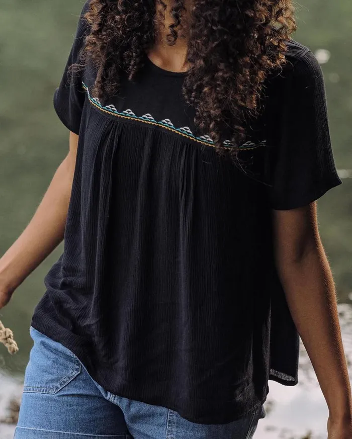 Women Tops Passenger Petal Top Black Black