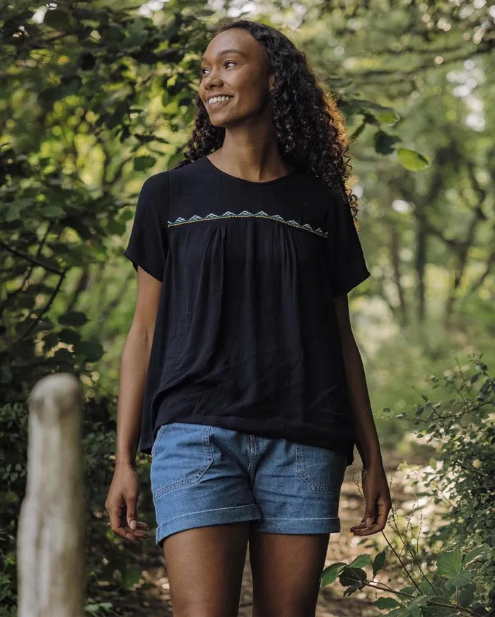Women Tops Passenger Petal Top Black Black