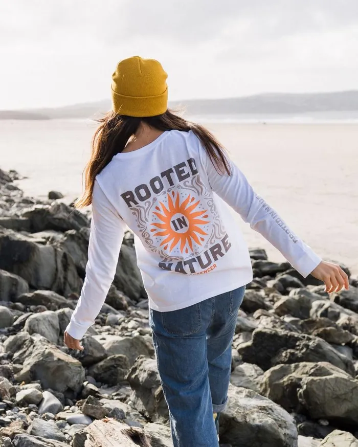 Women Tops Passenger Rooted In Nature LS TShirt White White