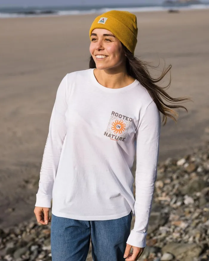 Women Tops Passenger Rooted In Nature LS TShirt White White