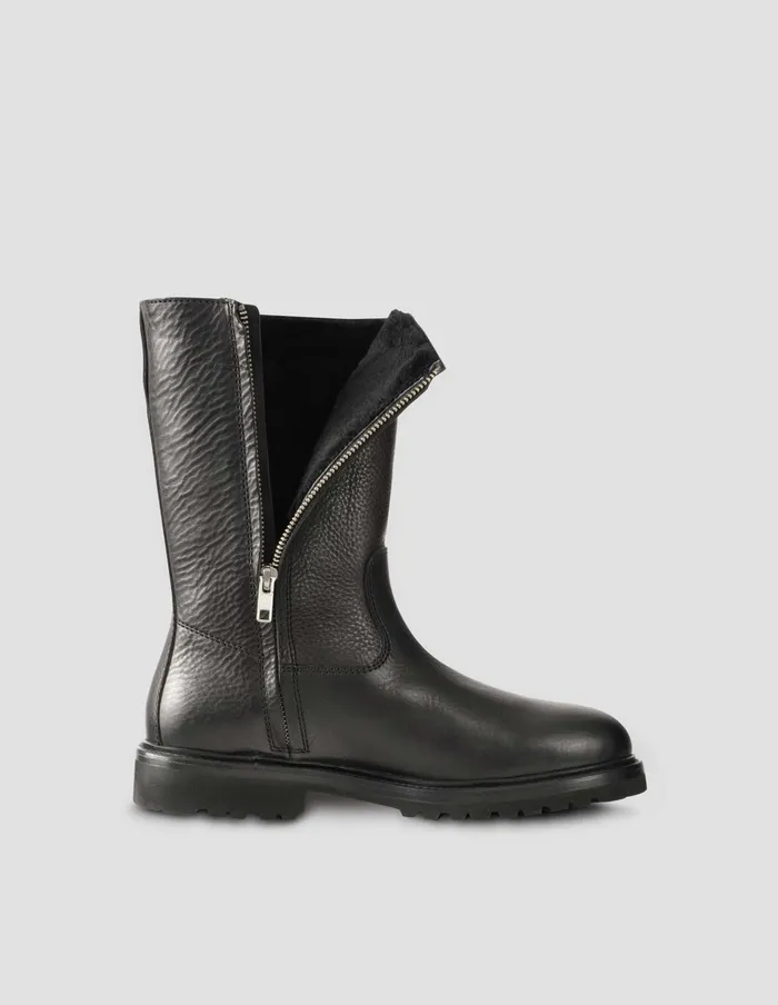 Women Zip Up Boot Black Margaret Howell Shoes