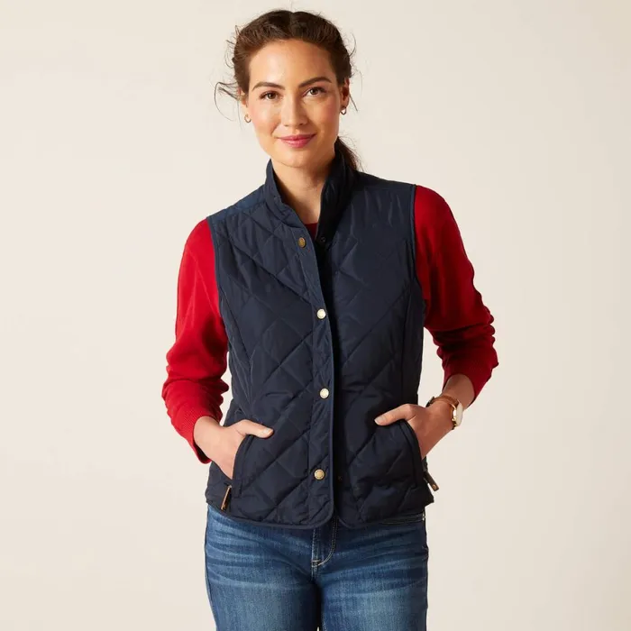 Woodside Vest Navy Women Ariat Jackets and Vests