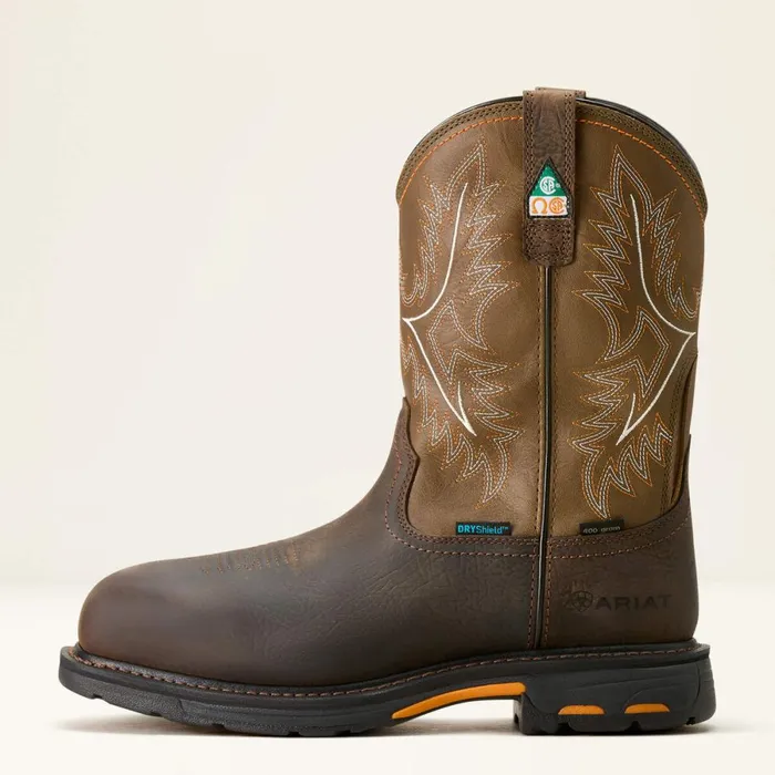 WorkHog CSA Waterproof Insulated Composite Toe Work Boot Bruin Brown Men Ariat Work Boots WorkHog CSA Waterproof Insulated Composite Toe Work Boot Bruin Brown Men Ariat Work Boots