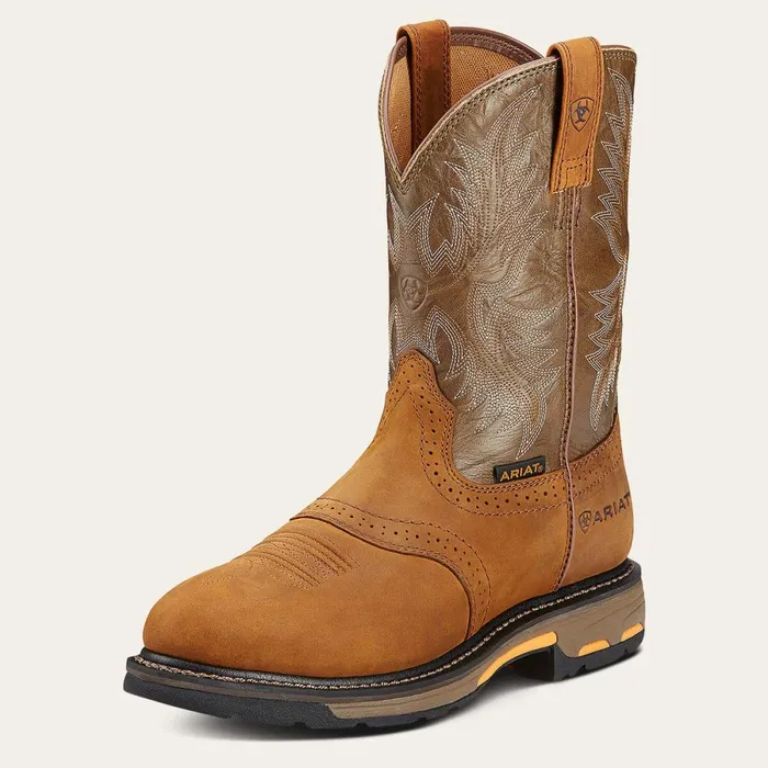WorkHog Pullon Work Boot Aged Bark Men Ariat Work Boots