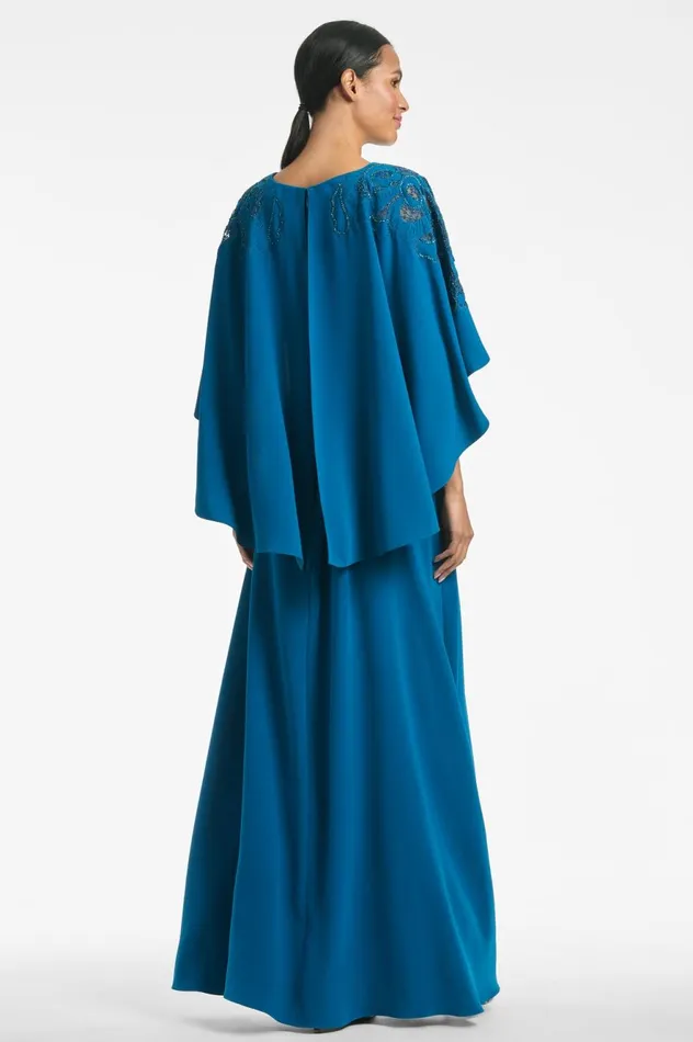 Wren Gown 8211 Moroccan Blue Women Sachin and Babi Evening
