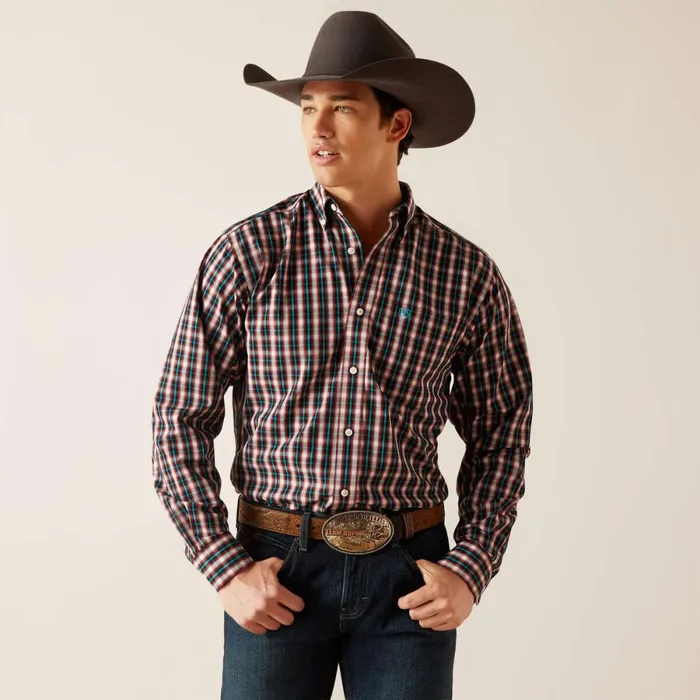 Wrinkle Free Gatlin Fitted Shirt White Men Ariat Button Down Shirts