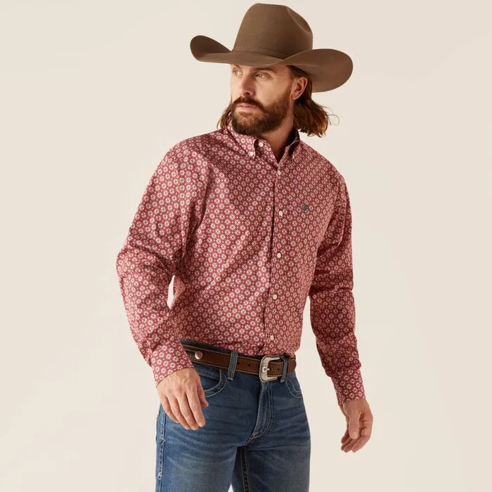 Wrinkle Free Gideon Classic Fit Shirt Gardenia Men Ariat Button Down Shirts