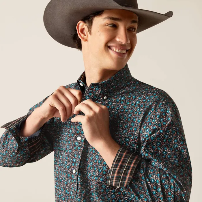 Wrinkle Free Gryffin Classic Fit Shirt Black Men Ariat Button Down Shirts Wrinkle Free Gryffin Classic Fit Shirt Black Men Ariat Button Down Shirts