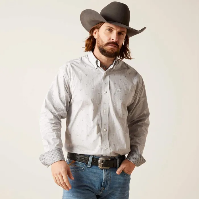 Wrinkle Free Victory Classic Fit Shirt Eileen Gray Men Ariat Button Down Shirts