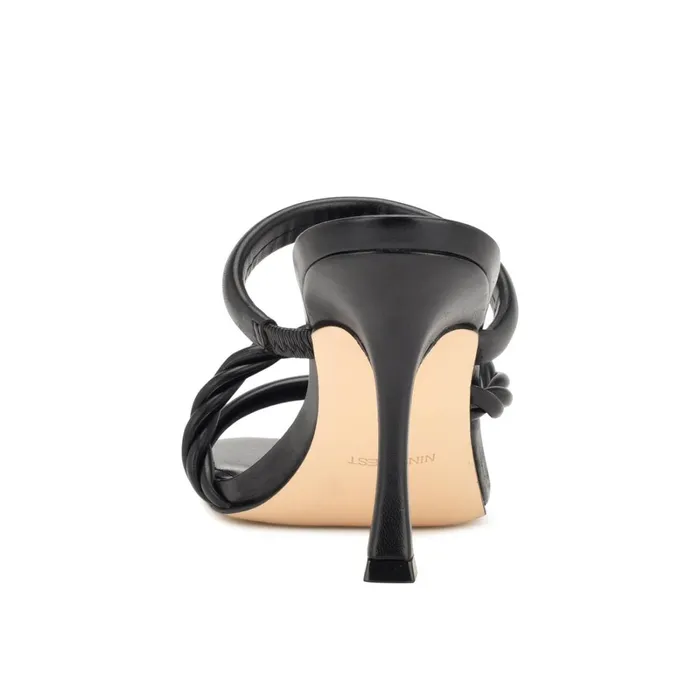 Yester Heeled Slide Sandals Black Women Nine West Dress Yester Heeled Slide Sandals Black Women Nine West Dress