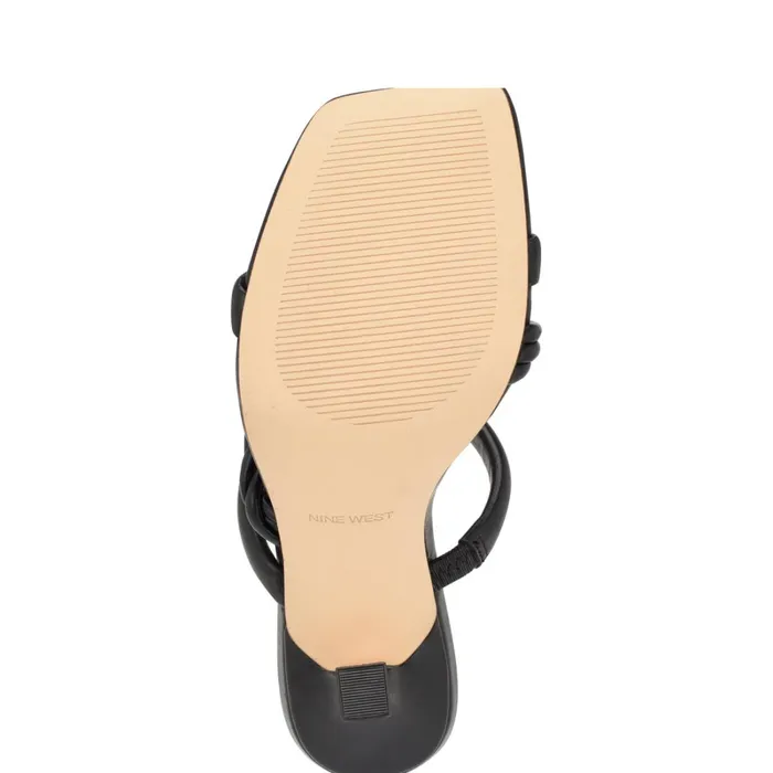 Yester Heeled Slide Sandals Black Women Nine West Dress Yester Heeled Slide Sandals Black Women Nine West Dress